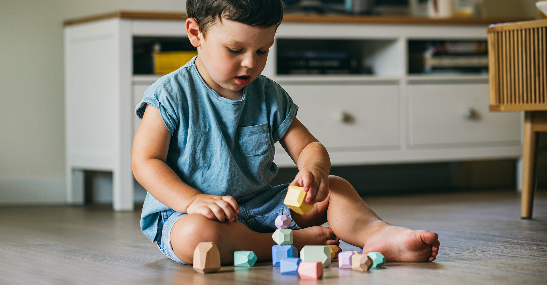 Cargar video: Piedras Apilables de Madera - Juguete Educativo Montessori, a Partir de 3 Años