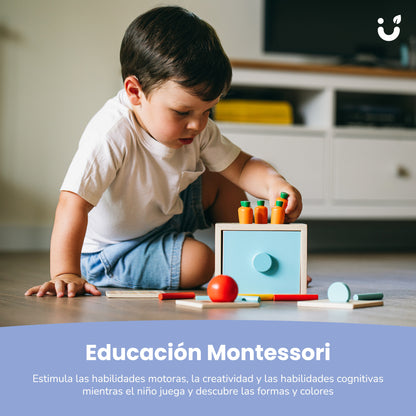 Cubo Actividades 4 en 1 - Juguete Educativo Montessori, a Partir de 12 Meses