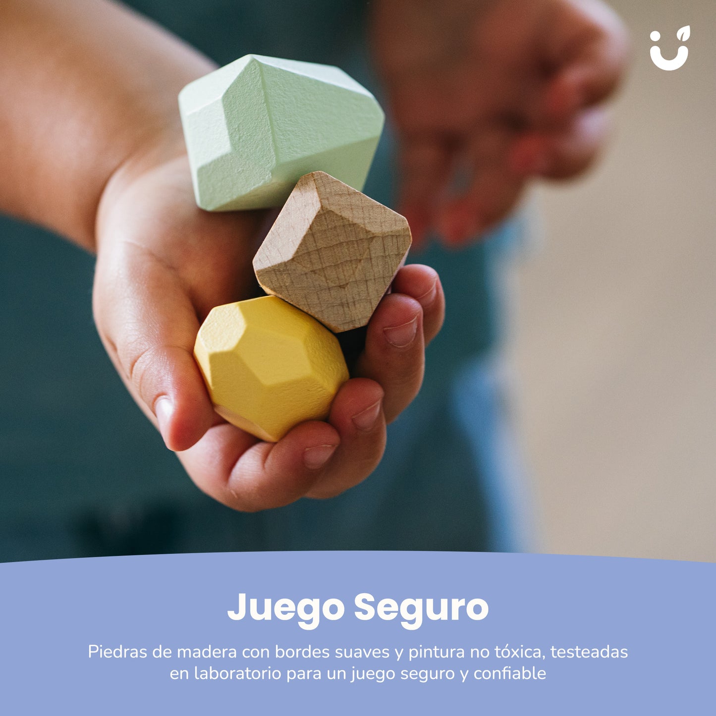 Piedras Apilables de Madera - Juguete Educativo Montessori, a Partir de 3 Años